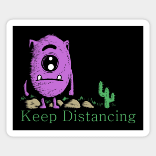 keep distancing monster doodle Magnet